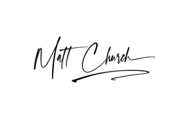 Matt Church SIGNATURE UNDERLINE BLACK transparent bgrnd