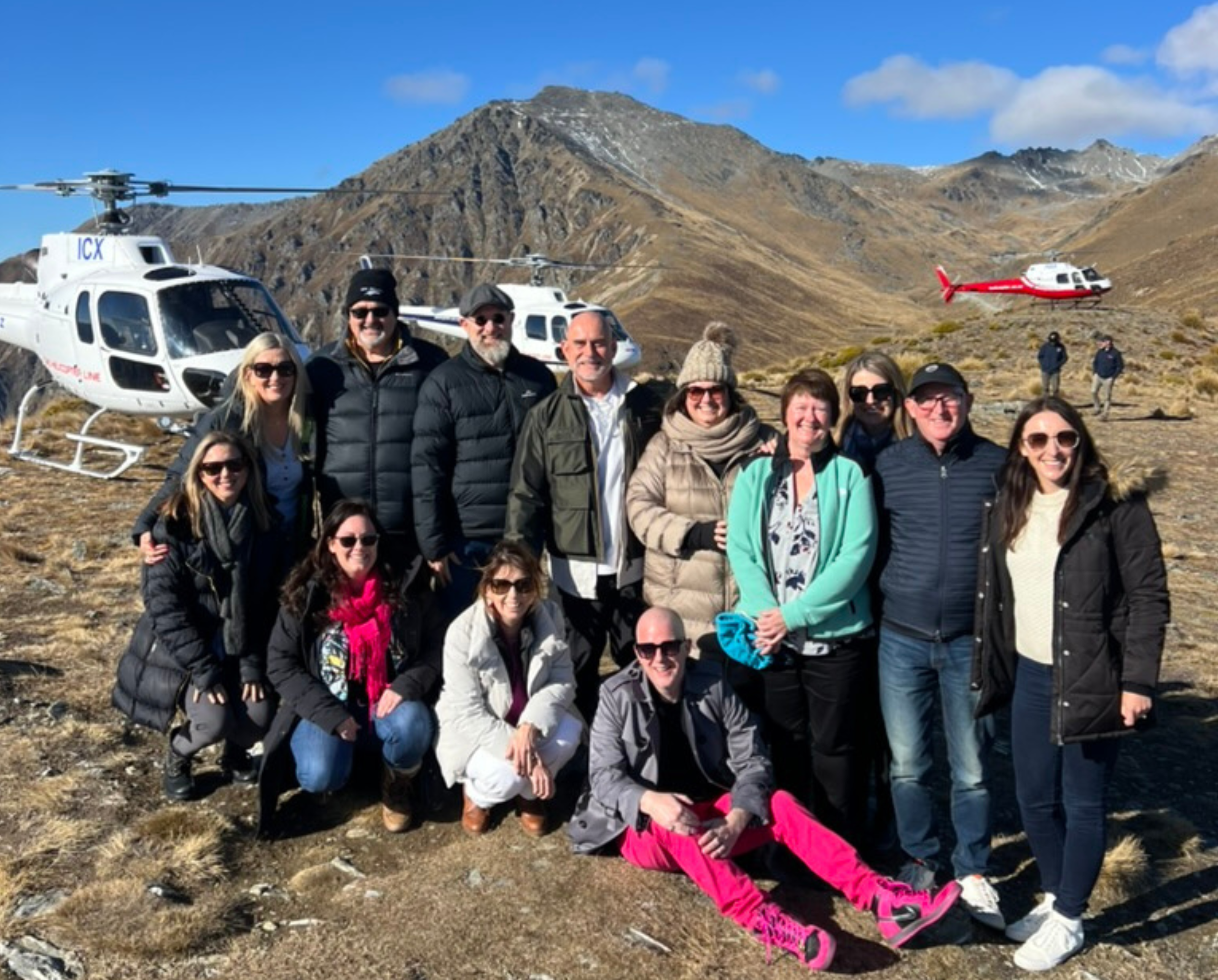 The 2024 Retreat Black Belt Crew with an Alpine landing before heading to a vineyard lunch.